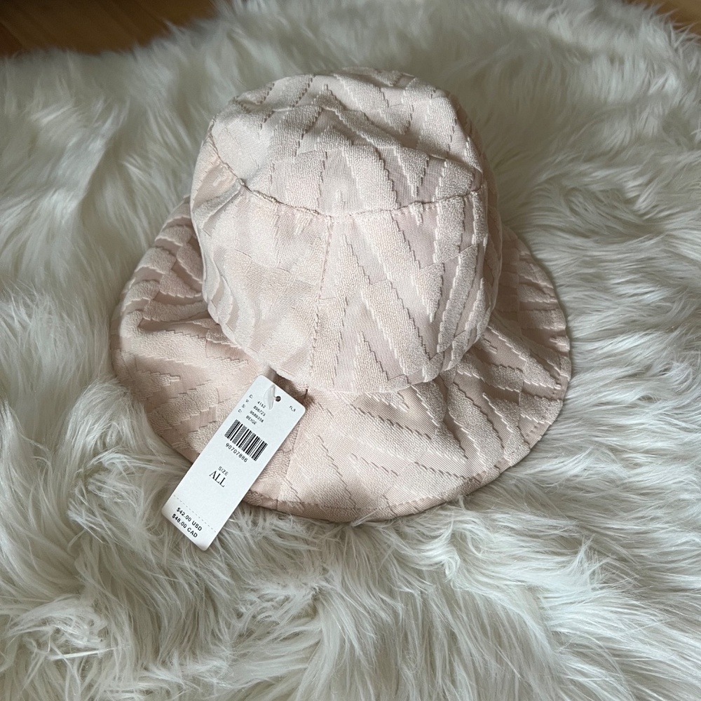 San Diego Hat Co. Chevron Terry Beige Bucket Hat